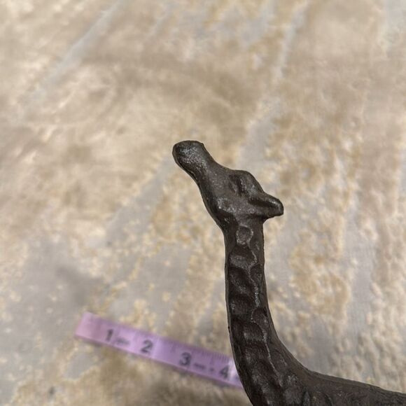 Bronze Tone Metal Giraffe Figural Sculpture EUC cast iron heavy - Picture 2 of 8